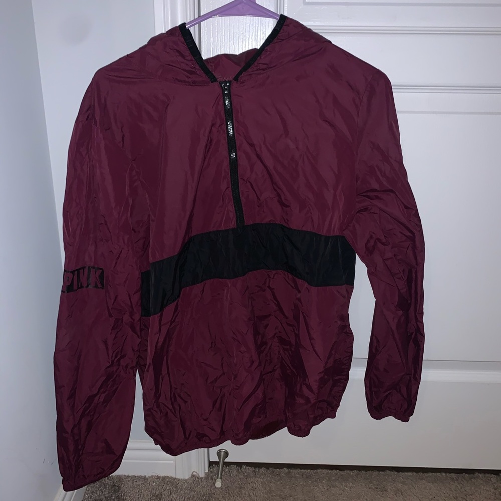 pink windbreaker